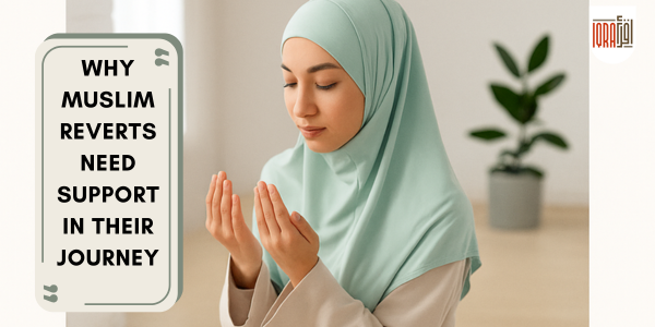 Muslim revert learning how to pray step by step with tutor guidance